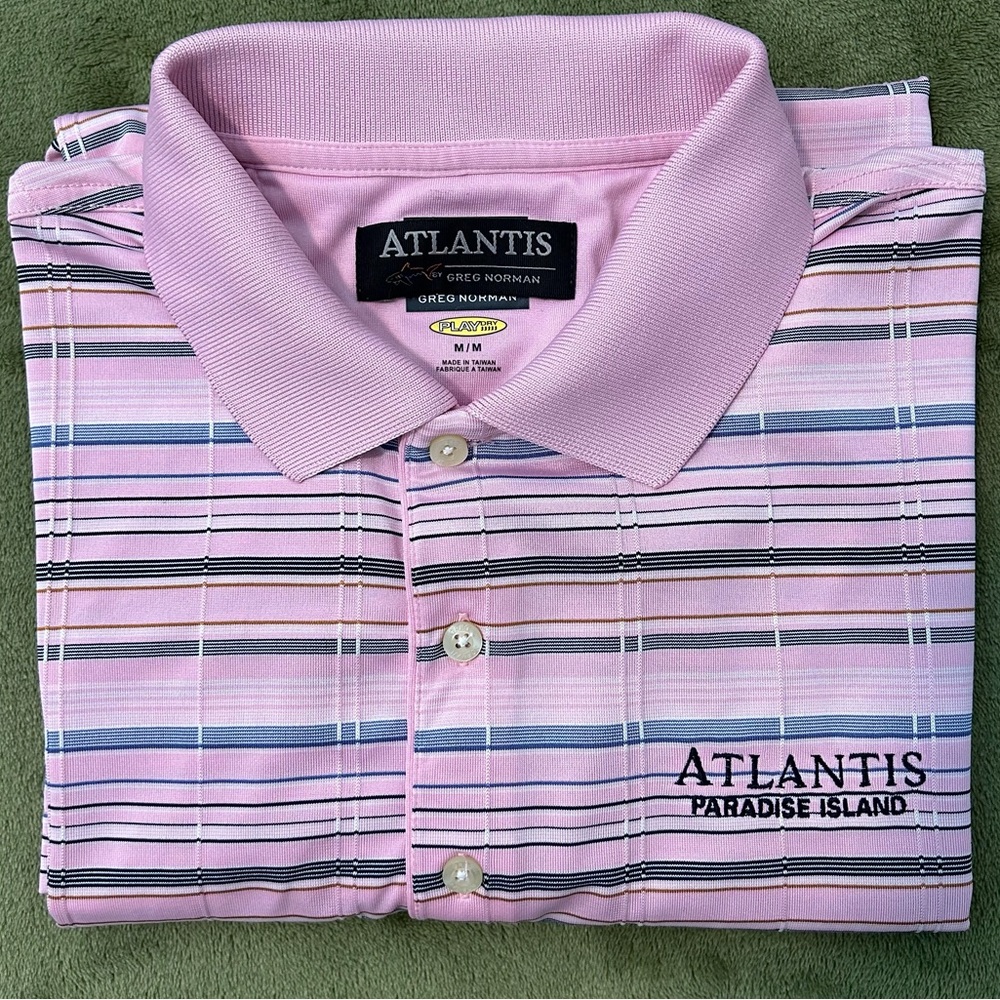 Greg Norman x Atlantis Paradise Island Men’s Dry Fit Play Polo in Medium